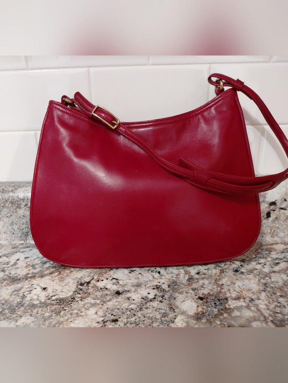 Coach Girlie Nappa Hobo Red Leather Shoulder Bag Purse 8165 No Hangtag **Read**